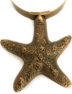 Brass Starfish Handle Magnifying <b>Glass</b> for Nautical Home Decor Antique Brass Handheld Magnifier with Marine Starfish Design - Product Image 5