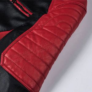 Pakistan Factory Genuine Men's <b>Winter</b> <b>Leather</b> <b>Jacket</b> Stand Collar Solid Color OEM Zipper Canvas Fabric Breathable Quick Dry - Product Image 5