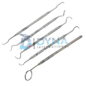 Kit d'hygiène buccale professionnel en acier inoxydable : instruments de sculpture dentaire et miroir manuels de haute qualité - Product Image 6