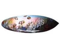 Décoration de planche de surf en bois de pin gravée à l'aérographe, thème poisson-clown, personnalisable en couleur et taille, pour la maison, à suspendre ou à poser sur table, vente en gros