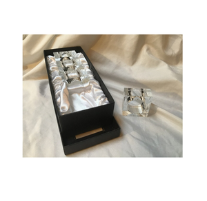 Servilleteros acrílicos de último diseño al por mayor, vajilla para eventos de boda, Decoración de mesa de fiesta, servilletero, caja negra de embalaje - Product Image 1