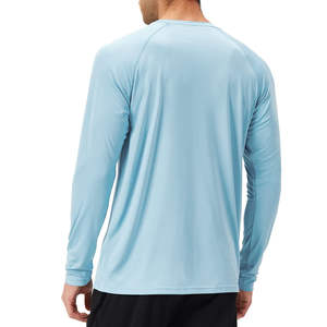 Vêtement de compression à manches longues personnalisé en gros, t-shirt de protection contre les UV imprimé, tissu respirant en polyester, rashguards - Product Image 2