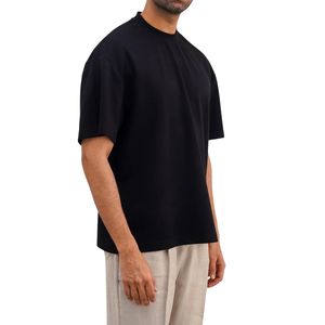 T-shirt pour hommes 100% coton Logo personnalisé Desgin T-shirt graphique Streetwear de haute qualité col rond oversize à épaules tombantes pour hommes - Product Image 5