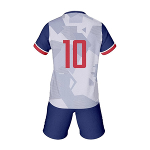 Vente en gros de chemises d'uniforme de football pour enfants Impression personnalisée Chemises de football à manches courtes pour hommes Ensembles de maillots de football respirants - Product Image 2
