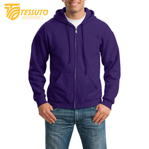 Hip Hop estilo pesado 100% algodón hombres Vintage Sudadera con capucha bordado personalizado de alta calidad con diseño de cremallera - Product Image 3