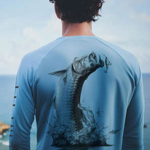 Camisas de pesca por sublimación con diseño personalizado, camisas de pesca ligeras hechas en poliéster - Product Image 4