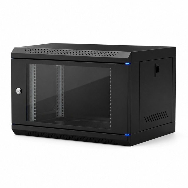 Custom 19 Inch Wall Mount Network Cabinet 4U 9U 15U SPCC Steel IP20 Server Rack Tempered Glass Door Black/White for Data Center