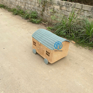 Casa de ratán ecológica, cesta de almacenamiento para niños, cesta para niños para organización de habitaciones - Product Image 2