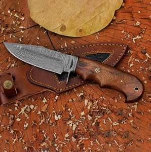 Hot Seller Customized Handmade Damascus <b>Steel</b> Hunting Knife Wooden Handle Camping Survival Bushcraft High Quality with Sheaths - Product Image 4