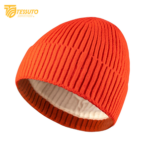 Unisex Thick Knitted Winter Beanie Jacquard Fabric Skull <b>Cap</b> for <b>Men</b> and Women Cuffed Beanies - Product Image 4