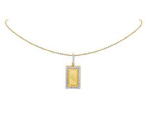 Moda personalizar Moissanite diamante diseño Rectangular S925 colgante de plata joyería encanto para collar de estilo Hip Hop - Product Image 3