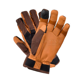OEM Custom Leather Camo Hunting <b>Gloves</b> Windproof <b>Touchscreen</b> Warm Winter Outdoor Gear with Hook & Loop Closure - Product Image 2