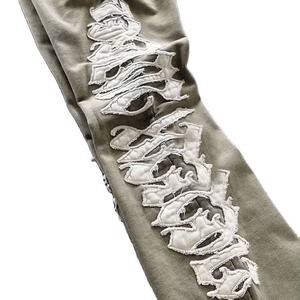 OEM al por mayor 100% algodón bordado hombres chándal conjunto logotipo personalizado de alta calidad ropa deportiva Jogger chándal trajes 2024 - Product Image 4