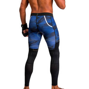 High Quality Comfortable MMA <b>Leggings</b> for Men Pakistan Made with Color Contrast <b>Cheap</b> Price - Product Image 4