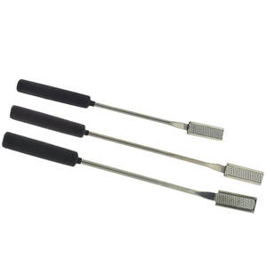 Juego de escofinas para dientes flotantes dentales equinos de 3 piezas, escofina hacia arriba y recta, instrumentos veterinarios de acero inoxidable, negro duradero - Product Image 3