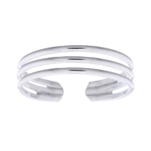 แหวนนิ้วเท้าเงินแท้ 925 ดีไซน์เก๋ 3 ชั้น เครื่องประดับที่มีสไตล์และไม่เหมือนใคร - Product Image 2