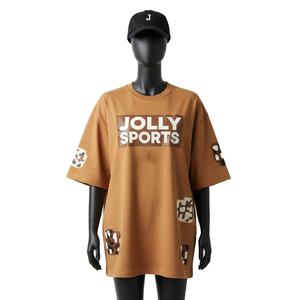 Camiseta Extra Grande para Mujer, Algodón Premium, Sensación Suave, Color Marrón, Impresión de Pantalla, Logotipo Personalizado, Camiseta Extra Grande 100% Algodón - Product Image 1