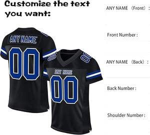 Nouvelle arrivée Maillot de football américain Conception personnalisée Impression par sublimation Vente en gros Pas cher Manches courtes Respirant Caractéristique grande taille - Product Image 4