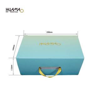 Huamao OEM Customizable Foldable <b>Shoe</b> Packaging <b>Boxes</b> with Ribbon Accessory Custom Hot Foil Logo For <b>Shoe</b> Shipping & Packaging - Product Image 3