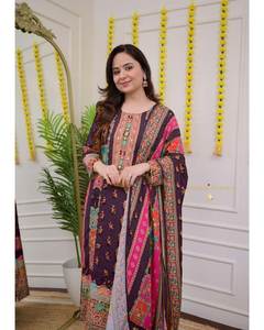 Trajes Salwar Kameez Pakistaníes para Fiesta, Colección India/Pakistaní para Mujer, Talla Grande M 10XL, FATEMA FASHION, Secado Rápido - Product Image 3