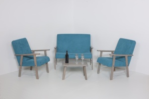 ชุดโซฟาไม้และโต๊ะกาแฟสไตล์ร่วมสมัยสำหรับห้องนั่งเล่น ใช้ได้ทั้งภายนอกและภายในบ้านพักตากอากาศและอพาร์ตเมนต์ - Product Image 3