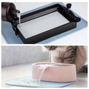 2 tapis en silicone réutilisables à motifs solides pour usage domestique - Product Image 4