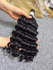 ผม VQ ลอนหยิกเป็นลอน1B 100% สำหรับต่อผมดิบเวียดนามมีหลายขนาดและหลายสีให้เลือก - Product Image 6