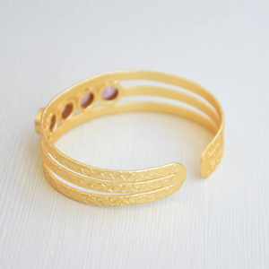 Bracelet en laiton réglable prêt à expédier, plaqué or 18 carats, bijoux fantaisie faits à la main pour femmes, fournisseur en gros - Product Image 6