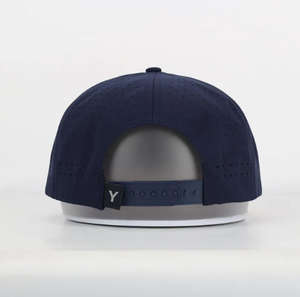 Casquette de camionneur à 5 panneaux avec logo brodé personnalisé, trous découpés au laser, casquette de golf, deux couleurs, structurée, imperméable, de haute qualité, avec cordon - Product Image 4