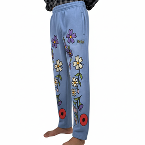 Custom <b>Baggy</b> Loose Streetwear <b>Men's</b> Cotton Dripped DTG Sticker <b>Trouser</b> Pants Jogger Sweat Flared Pant <b>Men</b> washed <b>men's</b> pants - Product Image 3