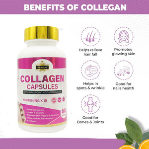 5 डी ग्लुटा सर्वश्रेष्ठ मटी कोलेजन व्हाइटनिंग एंटी एजिंग गोली चमड़ी त्वचा विटामिन सी और ई कैप्सूल मजबूत त्वचा स्वास्थ्य पूरक - Product Image 3