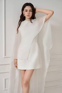 Robes décontractées Offre Spéciale Mini robe écologique élégante JILNA EMB sans manches avec étiquettes personnalisées Robes pour femmes de la marque WhiteAnt - Product Image 5