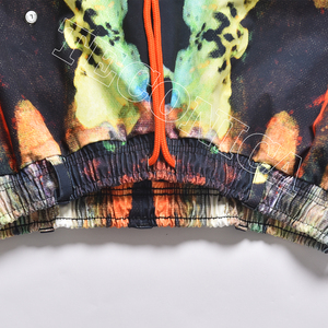 Venta al por mayor OEM personalizado Unisex cremallera pantalones a prueba de viento de alta duración 100% poliéster impreso técnicas transpirables para a prueba de viento - Product Image 3