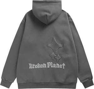 เสื้อฮู้ดสวมหัวขนาดใหญ่สำหรับผู้ชายทำจากผ้าฝ้ายพิมพ์ลายพัฟหน้าจอ3D โฟมผ้าฟลีซเทอร์รี่สำหรับฤดูหนาว - Product Image 2