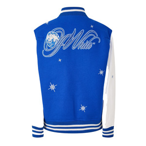 Chaquetas Universitarias de Cuero Auténtico con Apliques Bordados Personalizados OEM, Ropa Urbana de Béisbol, Chaqueta Universitaria Personalizada - Product Image 2
