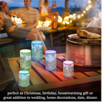 Bougie LED sans flamme rechargeable à télécommande, personnalisable avec photo, impression UV, écologique, à changement de couleur, pour la maison, les mariages, Pâques