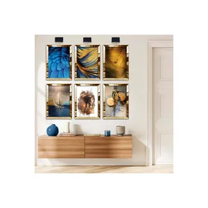 Mono y patrón abstracto Juego de pintura MDF sin decoloración de borde de plexiglás de 6 piezas - Product Image 2