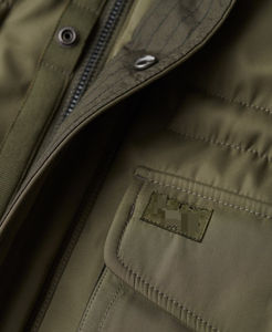 Chaqueta Parka con Capucha para Hombre, Cortavientos, para Invierno, Cuello Alto, Logotipo Frontal, Reversible, Impermeable, Cierre de Cremallera, Color Sólido, Estilo Casual - Product Image 4