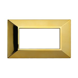 Piastra piramidale etroit luna serie 4P oro lucido colore compatibile con Bticino Axolute-materiali elettrici/compatibile - Product Image 1