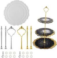 Support à gâteau en résine fait main, moderne, luxueux, écologique, résistant au lave-vaisselle, 1 pièce, pour la maison, l'hôtel, le restaurant, HF CRAFTS