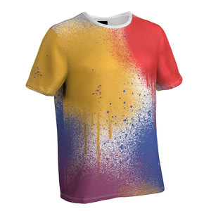 Camiseta de manga corta para correr, camiseta de lona de secado rápido, transpirable, de la mejor tela para hombre, impresión digital sólida - Product Image 4