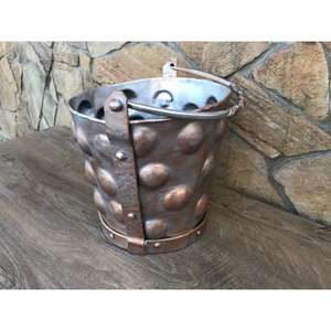 Elegante Cubo de carbón de hierro negro con pico fácil de verter y mango reforzado y perfecto para almacenar carbón y leña - Product Image 3