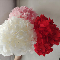 Hydrangeas naturels préservés, longue durée de vie (3-5 ans), grandes feuilles, tiges, décoration pour mariage, Saint-Valentin, remise de diplôme, fabrication artisanale