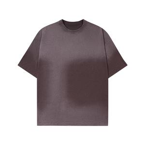 Top qualité surdimensionné unisexe lavage à l'acide t-shirt 100% coton solide Streetwear à manches courtes décontracté coupe ample chemises hauts pour hommes - Product Image 5