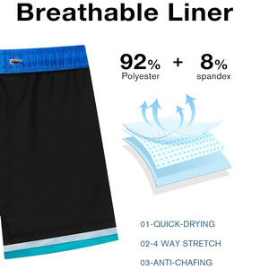 Shorts de bain d'été personnalisés Streetgrace pour hommes, sportifs, à séchage rapide, respirants, pour la plage, avec impression de logo OEM et marque privée - Product Image 3