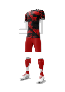 Conjunto de Uniforme de Fútbol, Camiseta y Pantalones Cortos de Alto Rendimiento, Duraderos y Transpirables, 100% Poliéster, Nombre del Equipo Personalizado para Torneos - Product Image 2