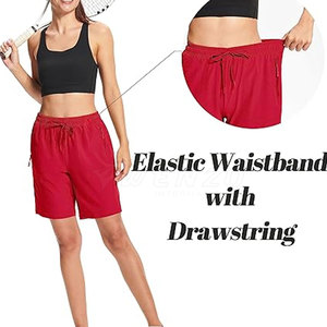 Shorts Deportivos para Mujer, Cintura Alta, Elásticos, Cómodos, de Secado Rápido, Ecológicos, de Alta Calidad, con Cierre de Cordón, en Spandex/Poliéster - Product Image 5