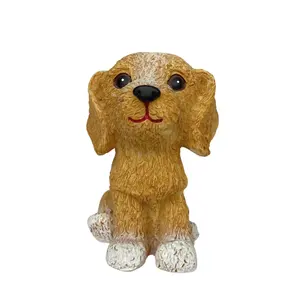 Estatua de perro de orejas grandes elegante de Color personalizable hecha en Vietnam, artesanías de resina de la marca VIETSTYLE para decoración del hogar y regalo - Product Image 1