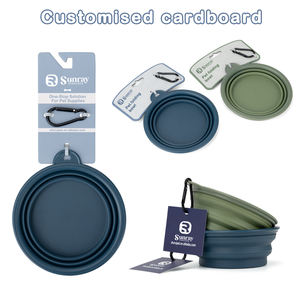 Sunraymascota-Comederos para mascotas con logotipo personalizado MOQ bajo, cuenco portátil para mascotas, cuenco plegable de silicona para perros para viajes - Product Image 3