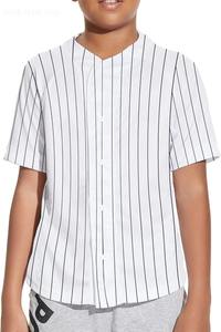 Camiseta de Béisbol Estampada, Estilo Hip Hop, Unisex, Cuello Redondo, Manga Corta, Transpirable, Talla Grande, Poliéster - Product Image 6